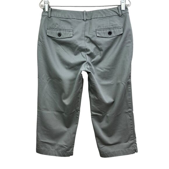 Dockers Womens Capri Pants Stretch Flat Front Flap Pockets Zip Fly Gray Size 6 - Picture 5 of 6